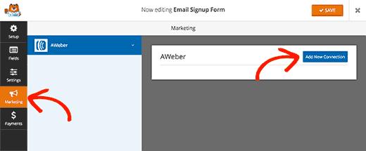 Connecting form to your email list