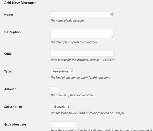 Offering discount codes in Restrict Content Pro