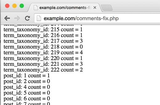 Fixing taxonomy terms and comment count numbers