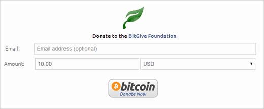 A demo of Bitcoin donate button