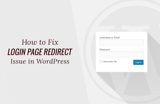 Login page redirect / refreshing error in WordPress