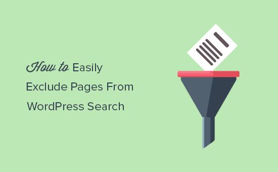Exclude pages frm WordPress search results