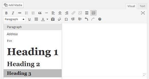 Changing font size in WordPress visual editor