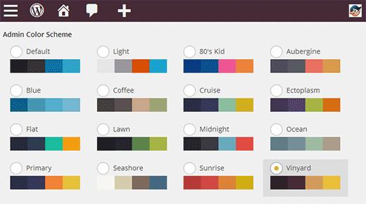 Adding more admin color scheme choices in WordPress 3.8