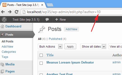 Finding author ID in WordPress
