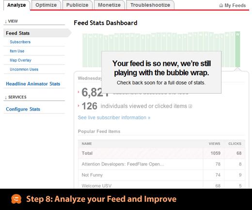 Step 8 - Analyze your Feed and Improve