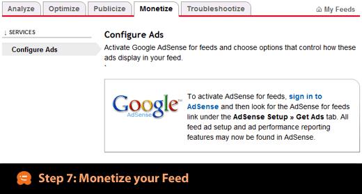 Step 7 - Monetize your feed
