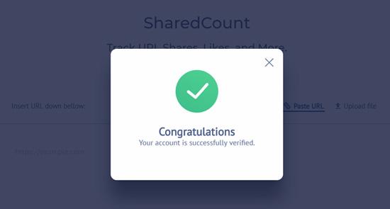 Create SharedCounts.com account
