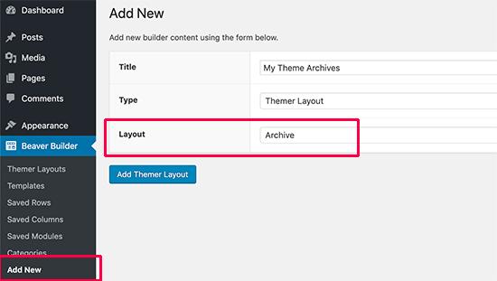Creating an archive layout for your custom theme