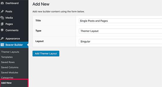 Creating posts and page layouts