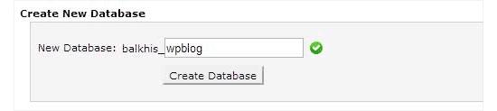 Database icon in cPanel