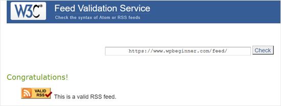 RSS Feed Validation Service